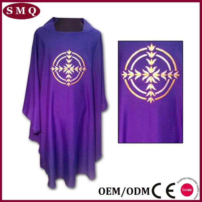 Purple embroidery chasuble