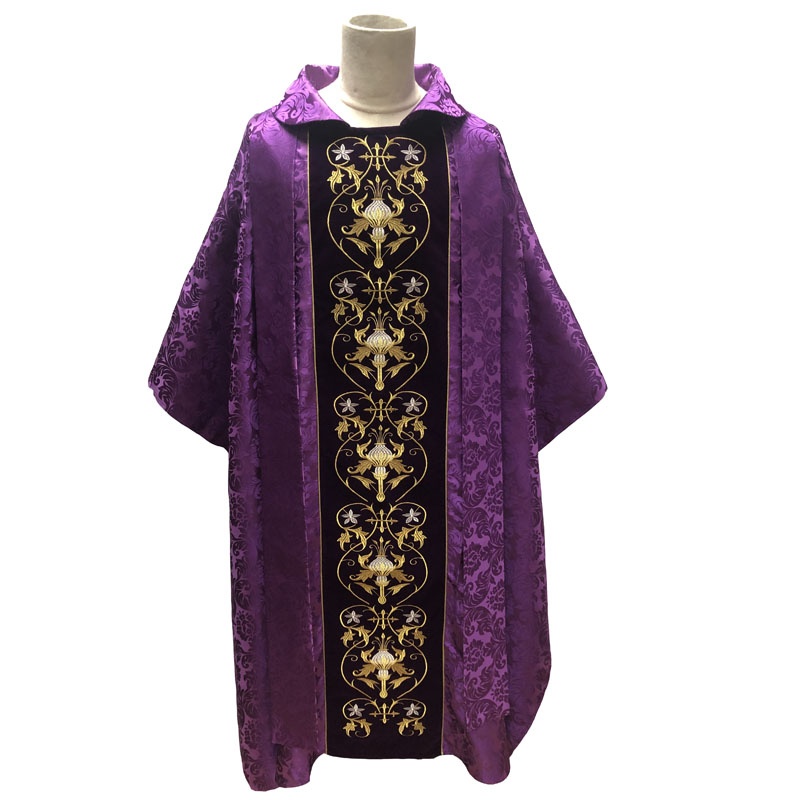 Purple Jacquard Chasuble