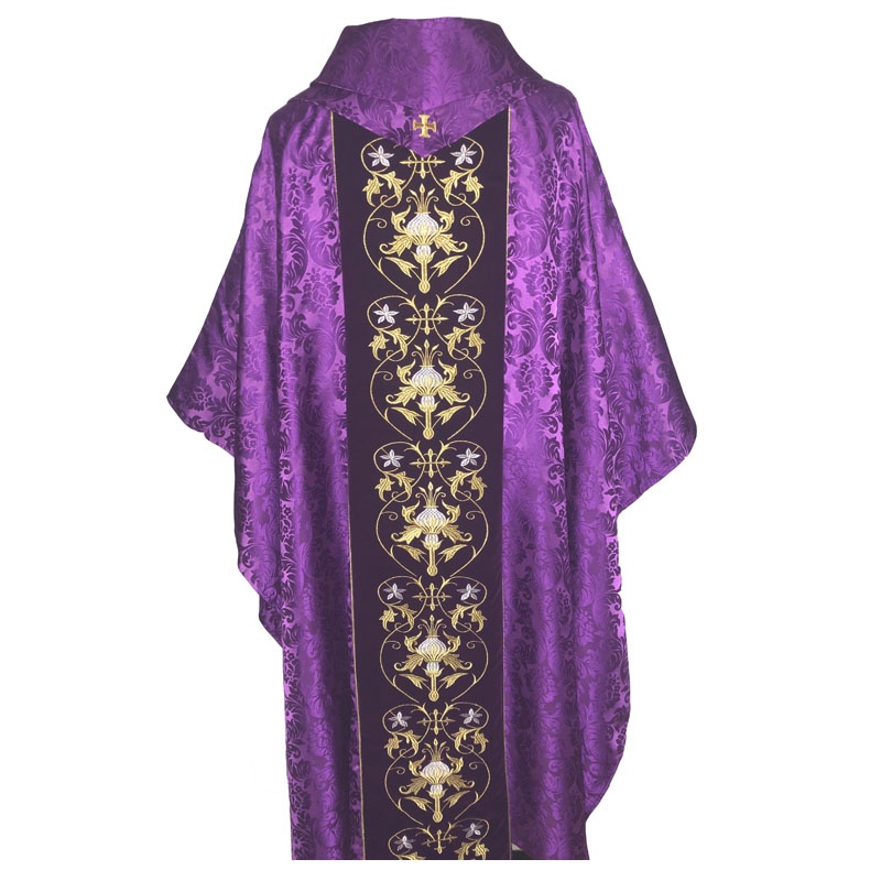 Purple Jacquard Chasuble