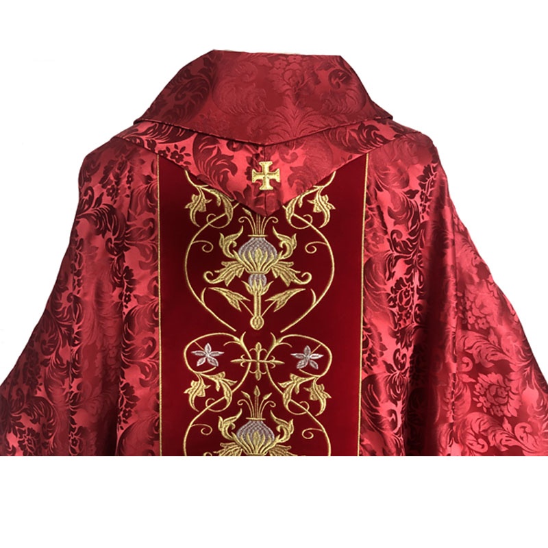 Red Jacquard Chasuble
