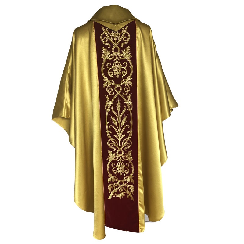 Gold satin Chasuble